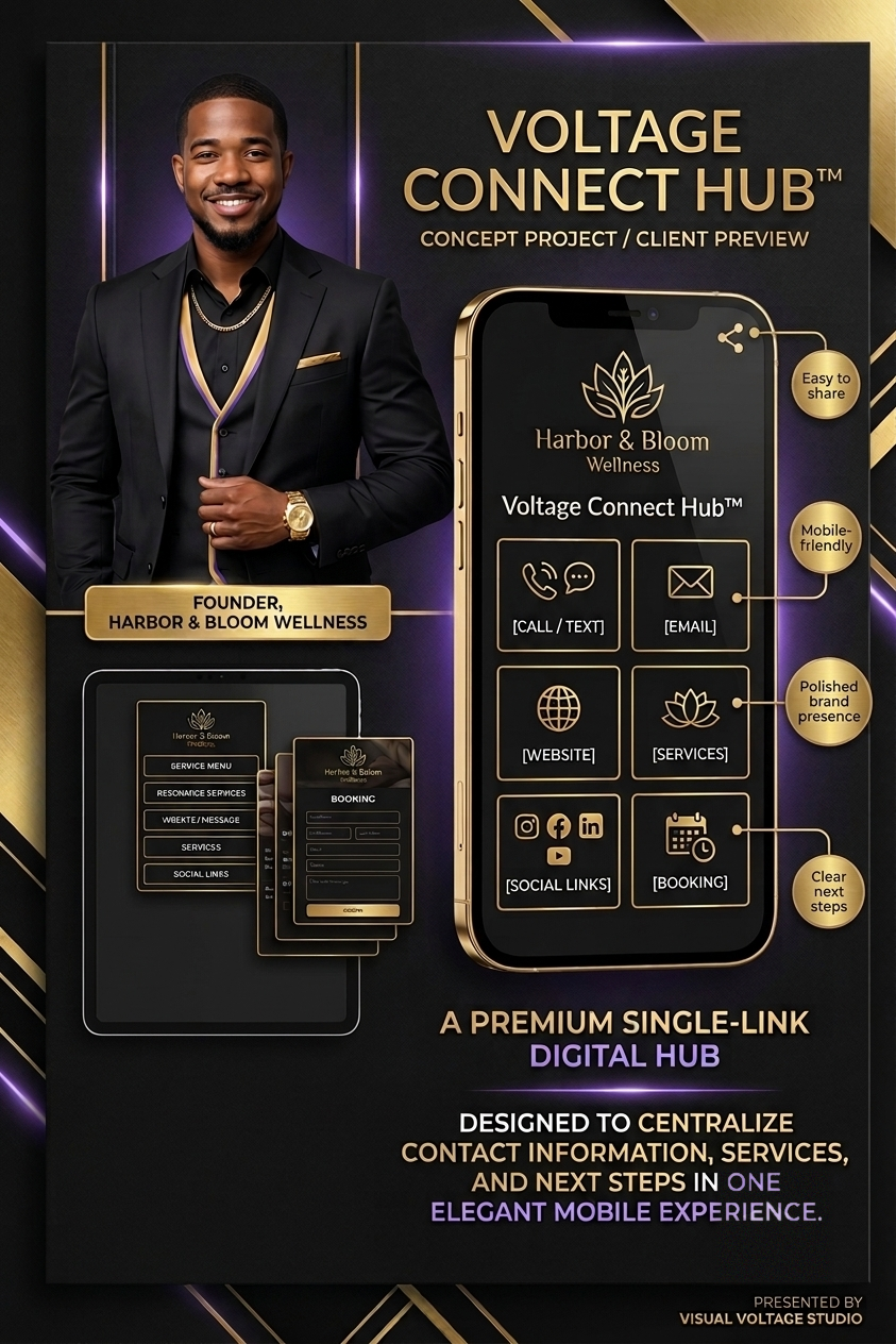 Voltage Connect Hub™ — Harbor & Bloom Wellness