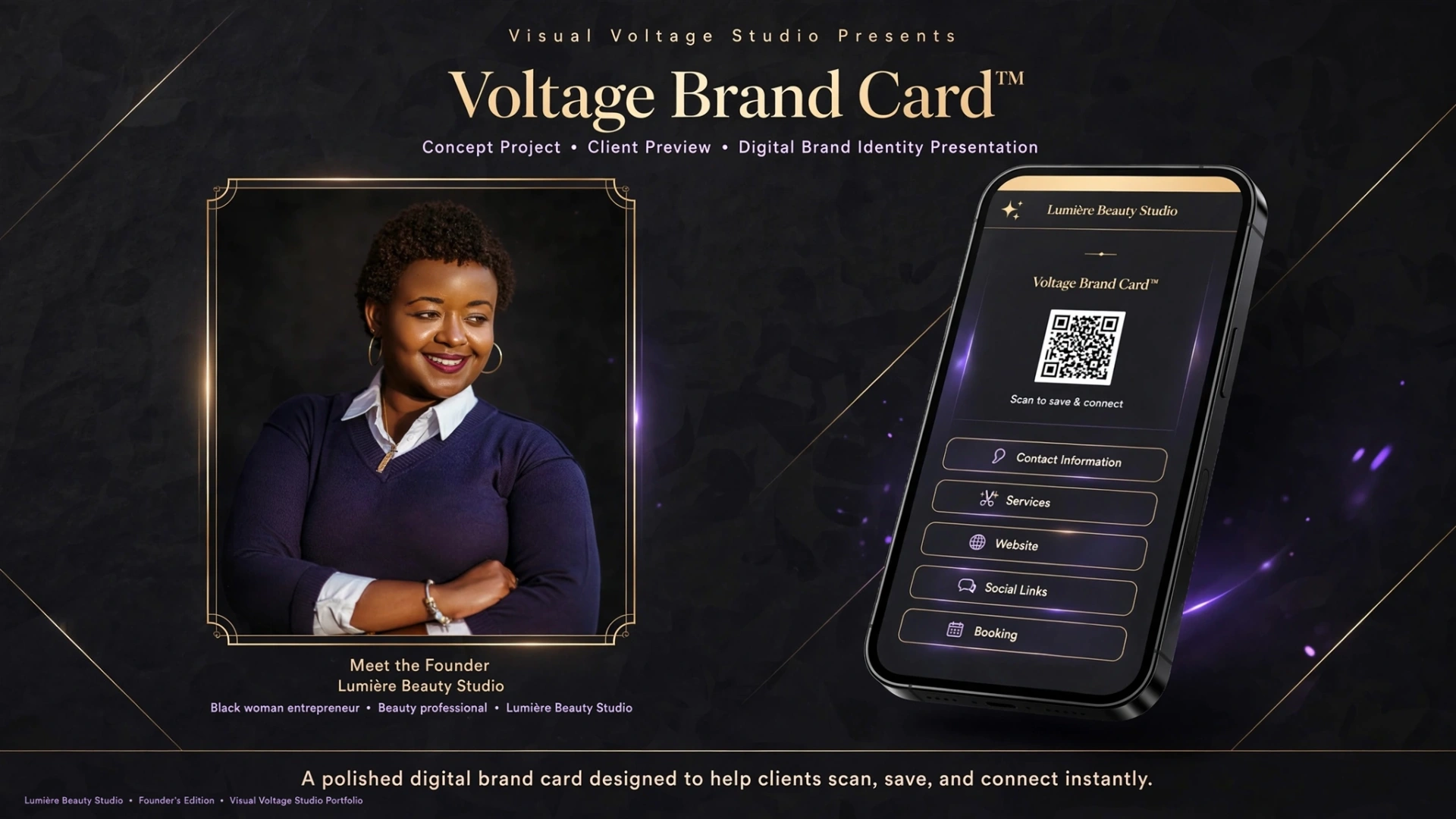 Voltage Brand Card™ — Lumière Beauty Studio